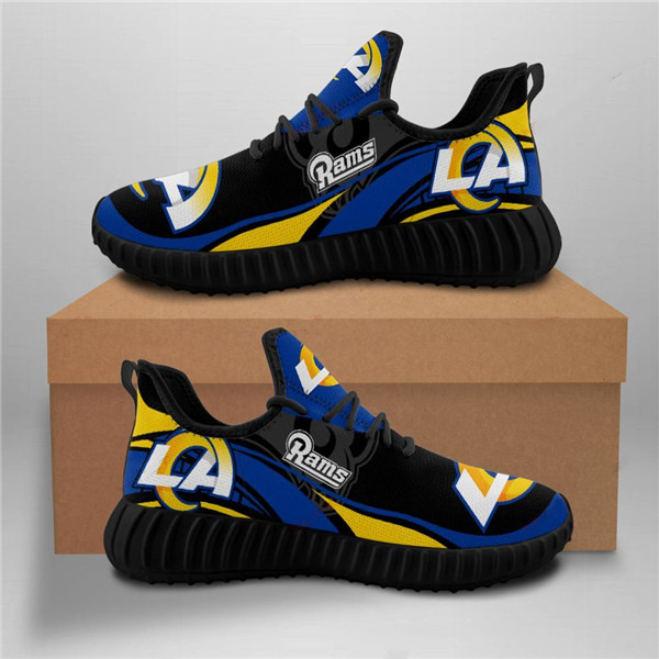 Women's Los Angeles Rams Mesh Knit Sneakers/Shoes 001